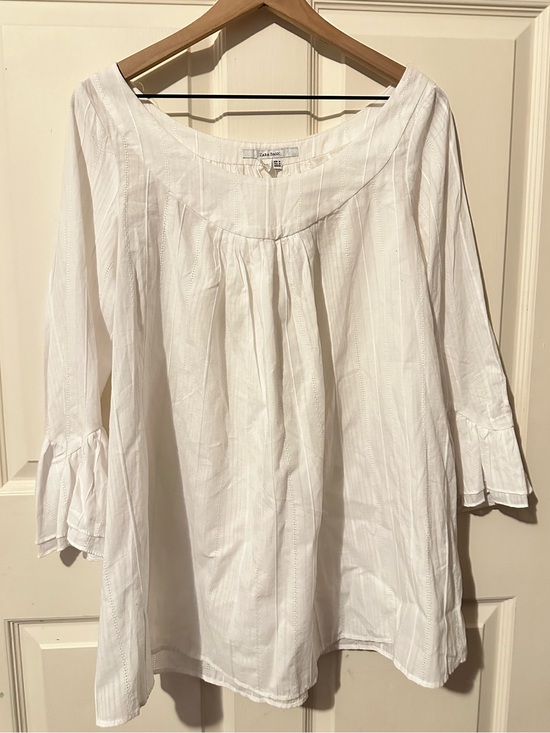 Zara Tops - Zara | Top | Zara White Cotton Peasant Tunic Top